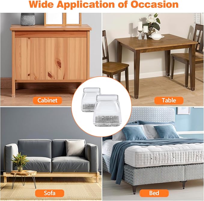 16pcs Square Chair Leg Floor Protectors, Furniture Pads - Image 8