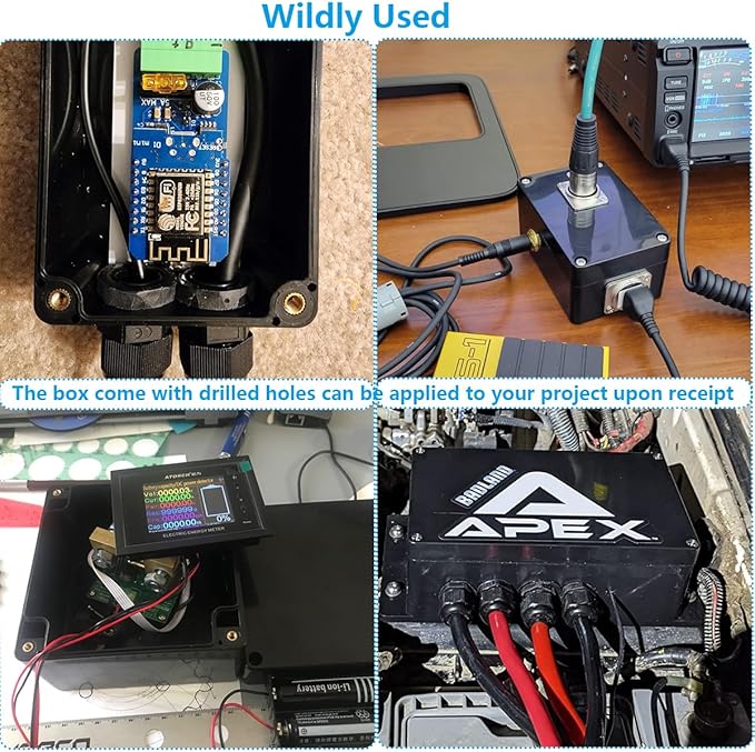Outdoor Waterproof Junction Box IP67 Project Box ABS Black Electrical Boxes - Image 7
