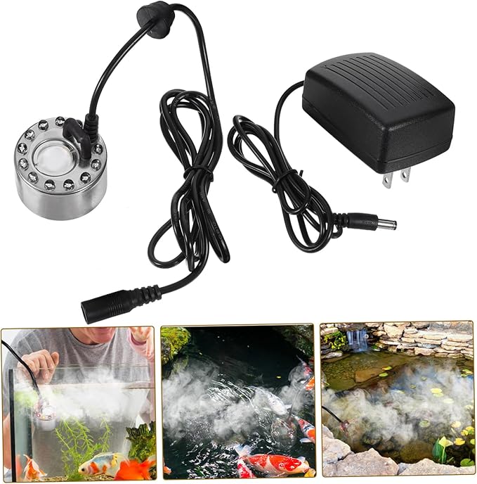 1Set Colored LED Lamp Aquarium Fog Maker Atomizing Head Humidifier Mist Maker - Image 9