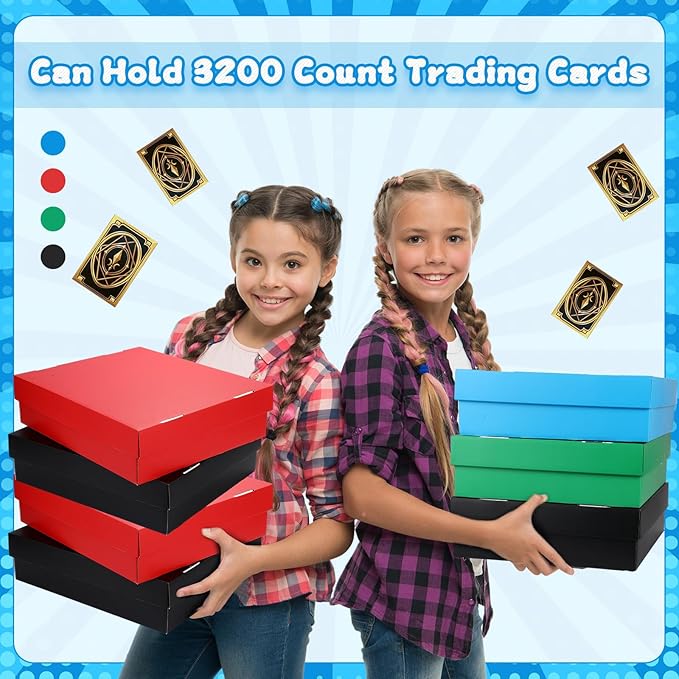 Seajan 16 Pcs 3200 Count Trading Card Storage Box Sports Card Storage Boxes Bulk - Image 7