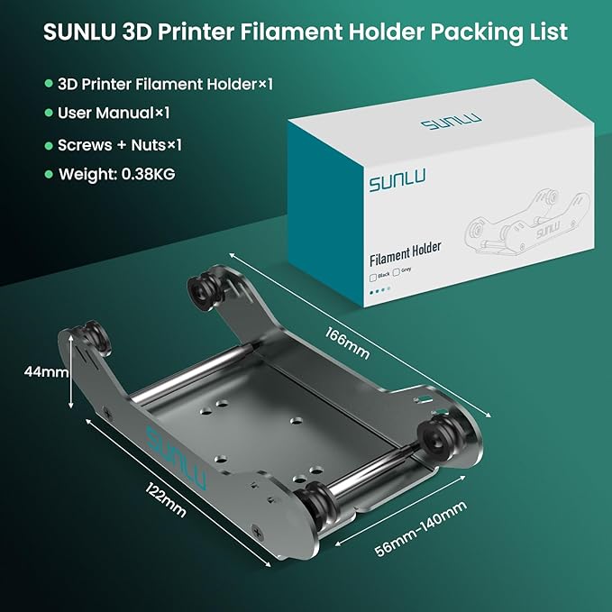SUNLU 3D Printer Filament Holder, Precision Adjustable 3D Filament Mount Rack - Image 9