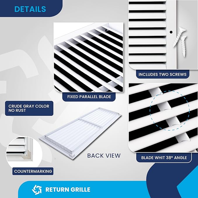 30x10 Inch Air Return Vent Cover Decorative – Premium Aluminum AC Vent Cover - Image 9