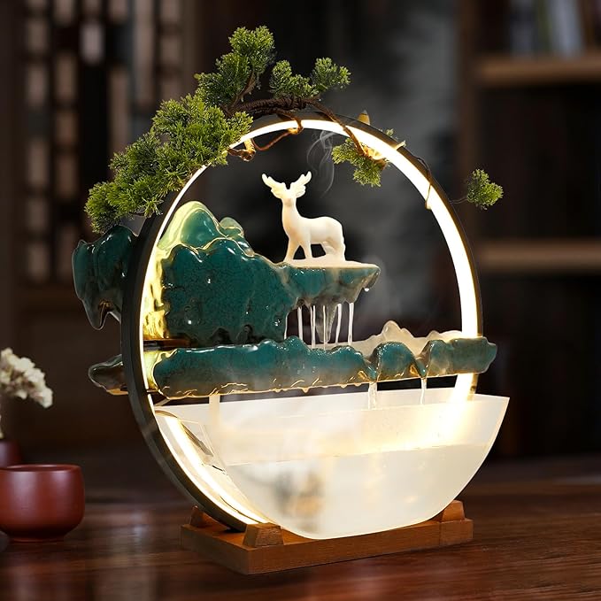 Tabletop Decoration Water Fountains Indoor Waterfall Fountains Humidifie - Image 9