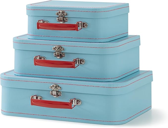 SLPR Paperboard Suitcases Set of 3, Light Blue - Image 8