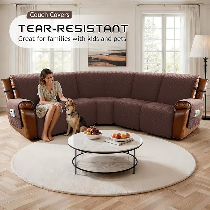 Arfntevss Waterproof Recliner Sectional Couch Covers - Image 7