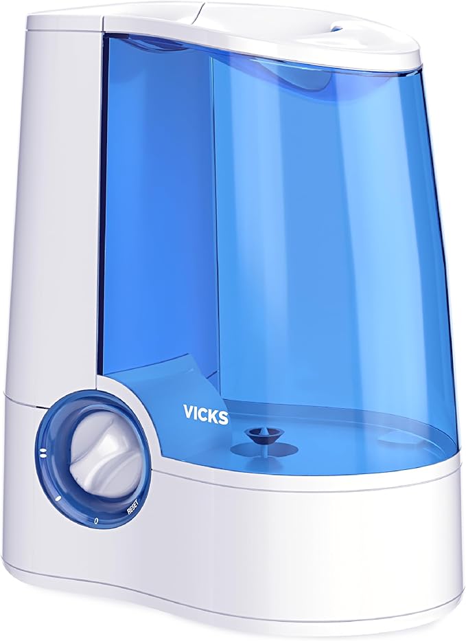 Vicks Warm Mist Humidifier Filter‑Free 1 Gal Tank, Auto Shut‑Off, Night Light - Image 8