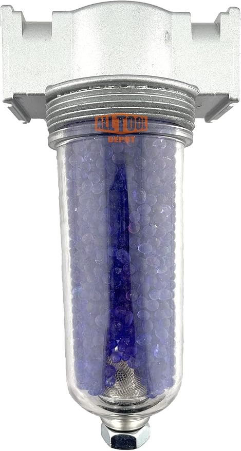 1/4" NPT Mid Flow Compressed Air In Line Filter Desiccant Dryer Moisture Water - Image 5