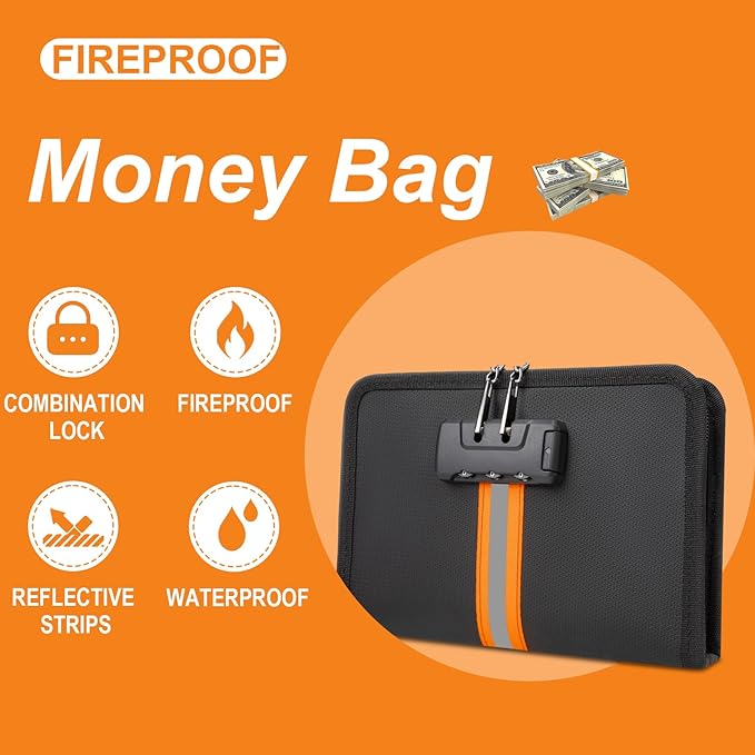 Fireproof Money Bag, Money Bag - Image 8