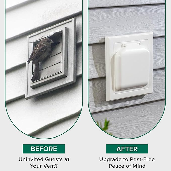 NO-PEST VENT, Exclusive Dual Door Dryer Vent Cover Outdoor 4 inch or Bathroom - Image 7