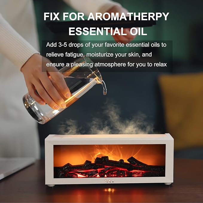 Fireplace Diffuser Humidifier, Fireplace Aromatherapy Essential Oil Diffuser - Image 7