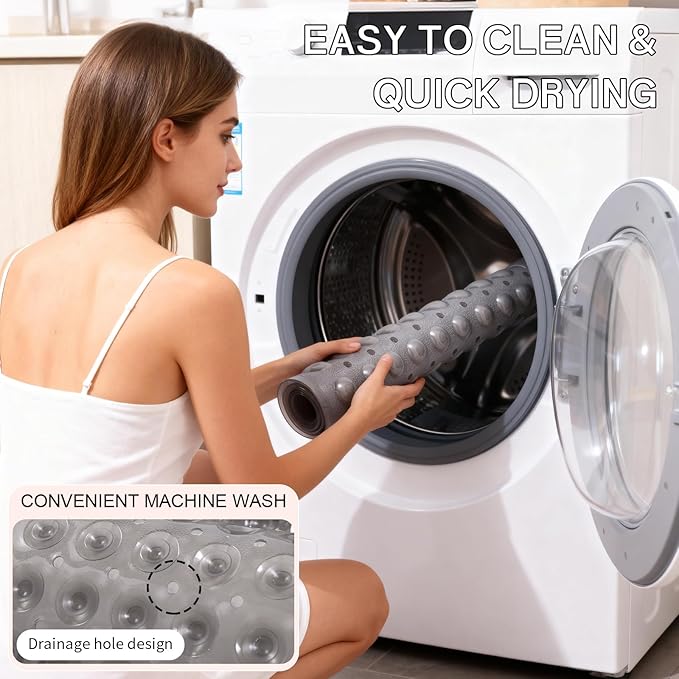 Anti-Slip Bathtub Shower mat, 27.5×14.5(Approximately 70×37cm) inch Soft - Image 7