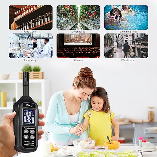 OXV Thermo-Hygrometer Digital Temperature Humidity Meter, Professional - Image 7
