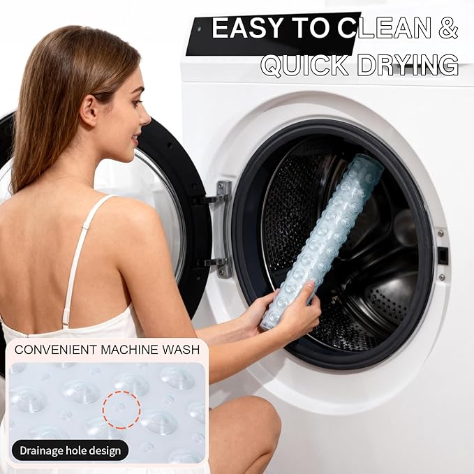 Anti-Slip Bathtub Shower mat, 20.8×20.8(Approximately 53×53cm) inch Soft - Image 7