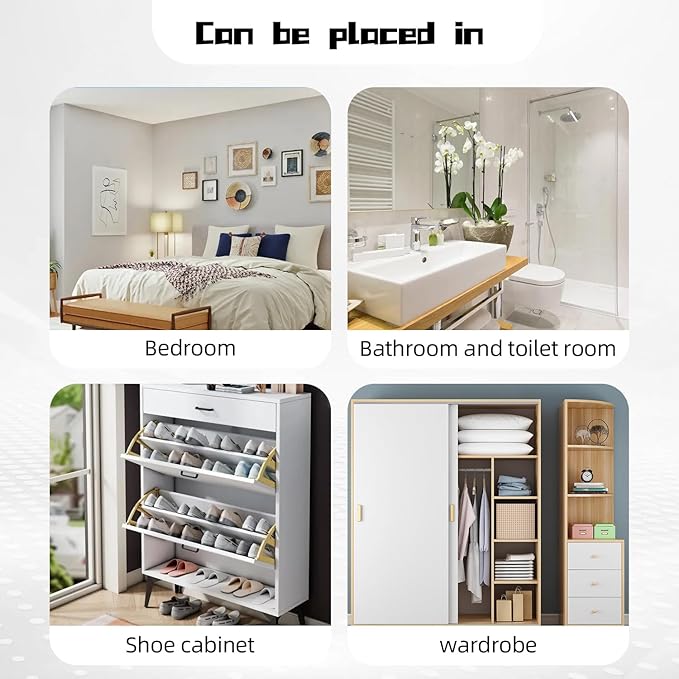 Hanging Moisture Absorbers, Portable Dehumidifier Bags, Fragrance Free Humidity - Image 7