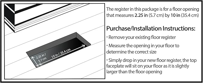 Decor Grates PL210-TA 2-Inch by 10-Inch Plastic Floor Register - Image 3