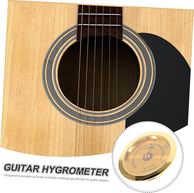 Guitar Humidifiers Acoustic Humidity Gauge Guitar Case Hygrometer Musical - Image 9