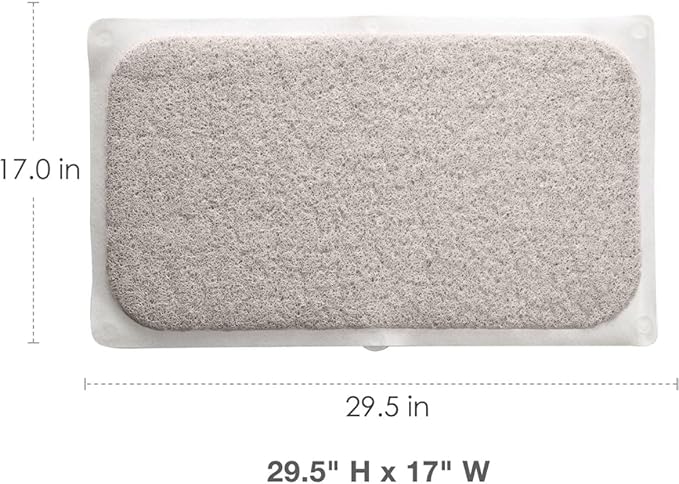 Non Slip with Suction Cups Loofah Bathmat 27"x15" & 29.5"X16.9", PVC Loofah - Image 8
