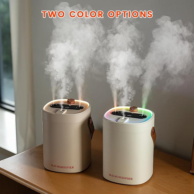 2L Humidifier for Bedroom, Portable Cool Mist Humidifiers, Ultra Quiet 20dB - Image 7