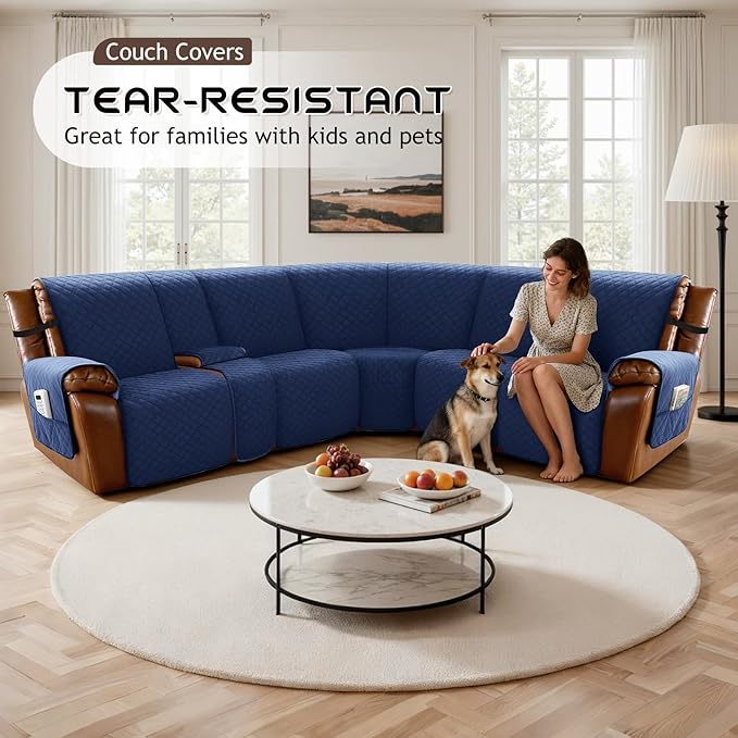 Arfntevss Waterproof Recliner Sectional Couch Covers - Image 7