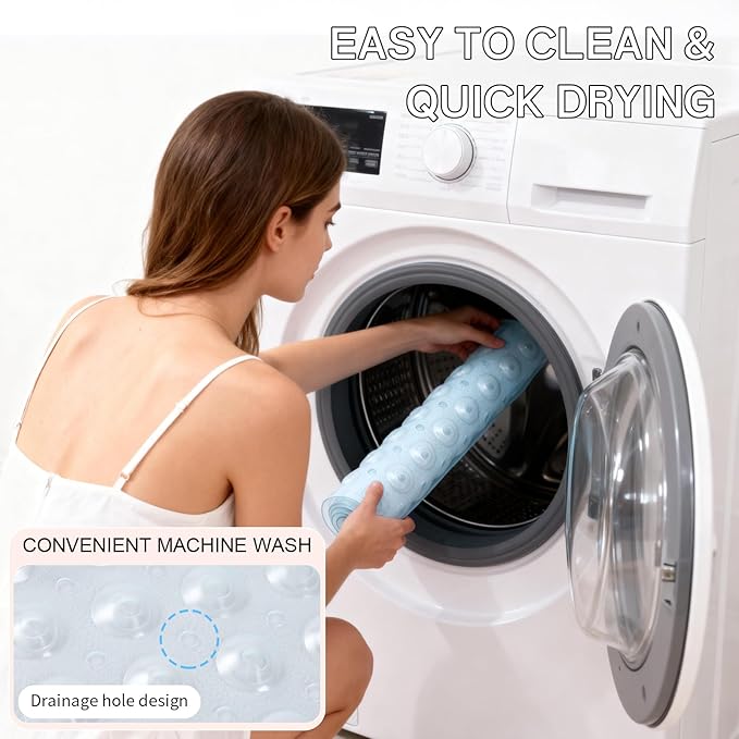Anti-Slip Bathtub Shower mat, 27.5×14.5(Approximately 70×37cm) inch Soft - Image 7