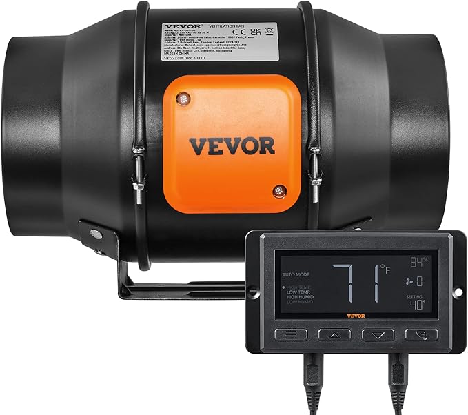 VEVOR Inline Duct Fan, 6-Inch 402 CFM - Image 9