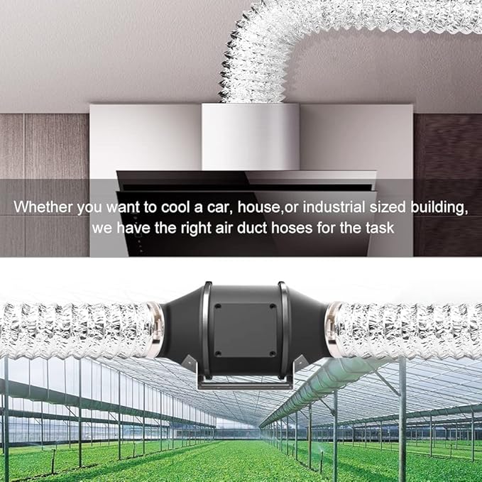 YIJUHOU Dryer Vent Hose, 4 Inch 10FT Aluminum Air Ducting, Flexible - Image 7