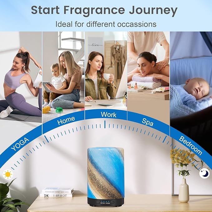 Essential Oil Diffuser, 120 ml Glass Aromatherapy Diffuser - Image 6