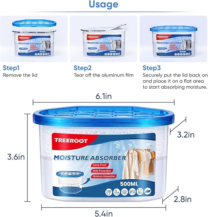 10 Pack Moisture Absorbers, 10.6 OZ Humidity Absorber Bucket, Moisture Absorbers - Image 7