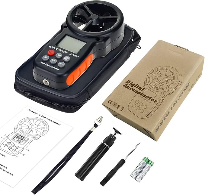 Anemometer Handheld AP-007, CFM Flow Meter Wind Speed Gauge 14℉-113℉ Wind - Image 7
