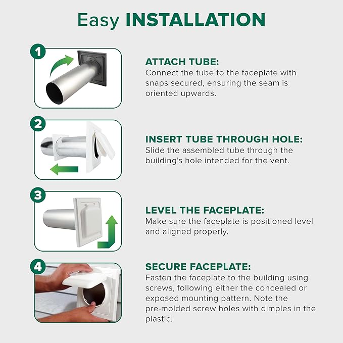 NO-PEST VENT, Exclusive Dual Door Dryer Vent Cover Outdoor 4 inch or Bathroom - Image 6
