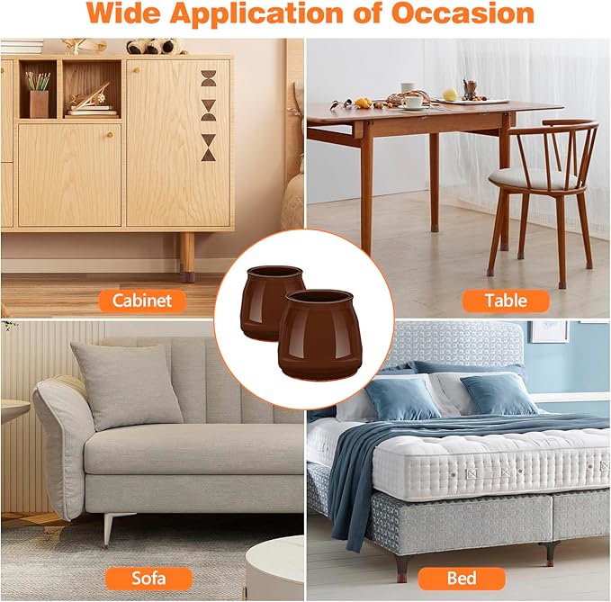 16pcs Round Chair Leg Floor Protectors, Felt Pads Chair Leg Protectors - Image 7