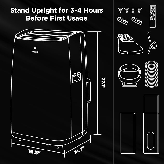 TURBRO 14, 000 BTU Smart WiFi Portable Air Conditioner, Cooling up to 600 Sq Ft - Image 7