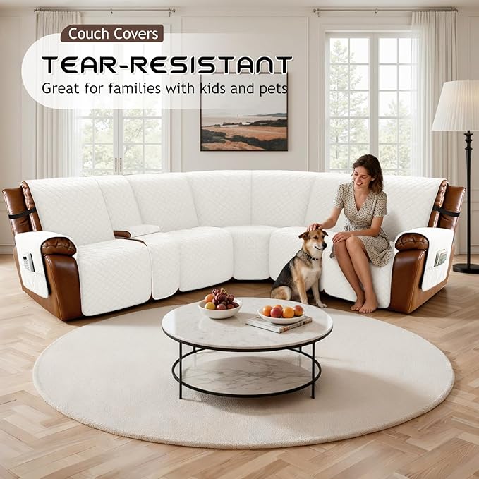 Arfntevss Waterproof Recliner Sectional Couch Covers - Image 7