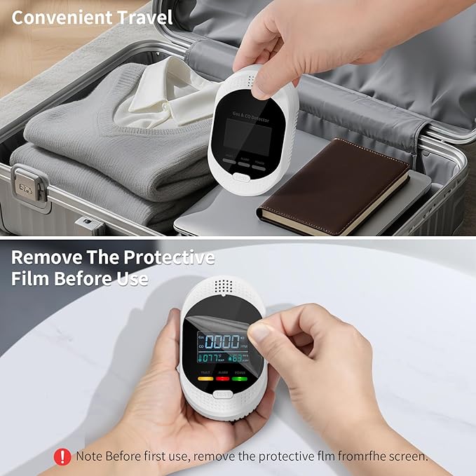 4-in-1 Carbon Monoxide Detectors, Plug in Combustible Gas Detector, Natural Gas - Image 9
