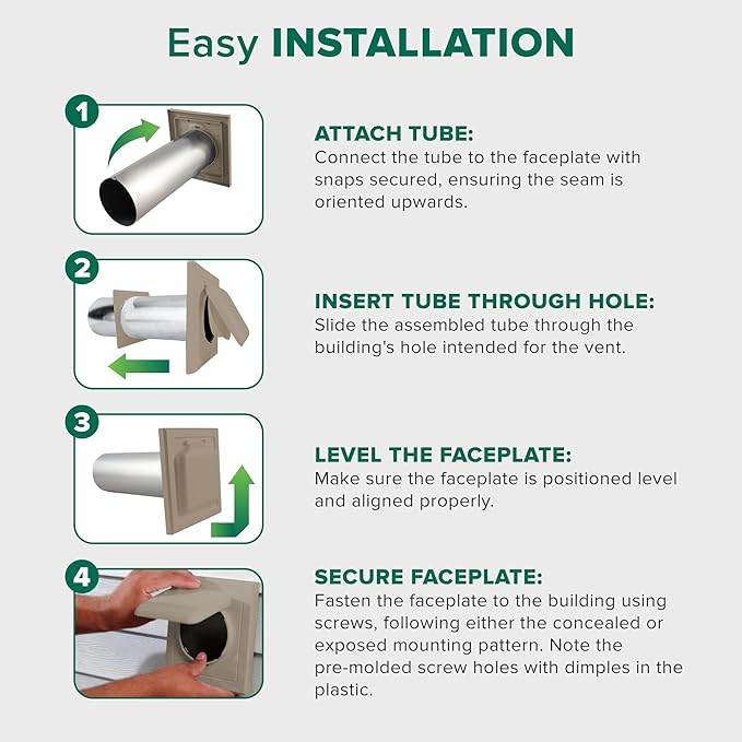 NO-PEST VENT, Exclusive Dual Door Dryer Vent Cover Outdoor 4 inch or Bathroom - Image 6