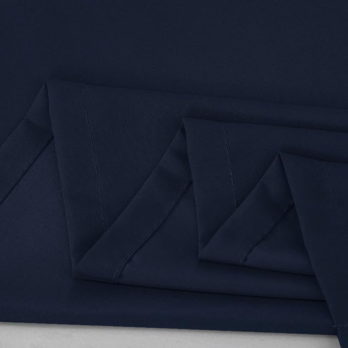 L.Z.E Privacy Curtains 96 Inches Long 2 Panels Set, Dark Blue Non-See-Through - Image 9