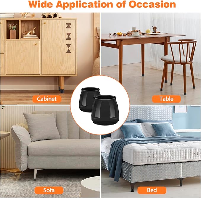 16pcs Round Chair Leg Floor Protectors, Felt Pads Chair Leg Protectors - Image 7