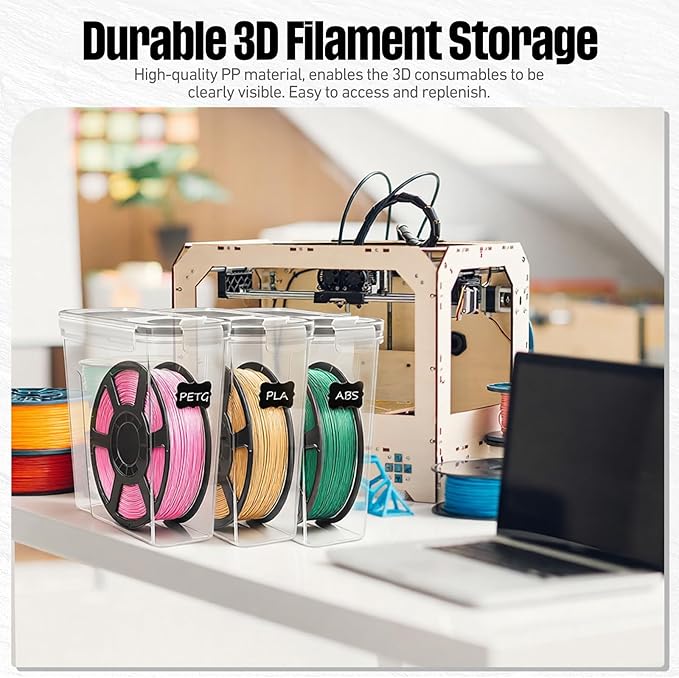8 Pack 3D Printer Filament Storage Box - Image 6