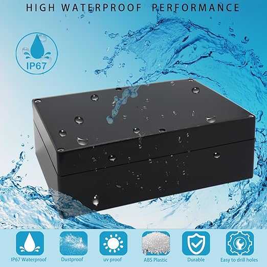 Watertight Junction Box, IP67 Waterproof Project Box Durable ABS Plastic - Image 7