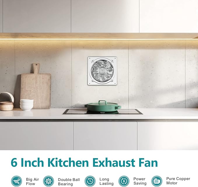 HG Power 6 Inch Exhaust Fan: Kitchen Exhaust Fans - Image 9