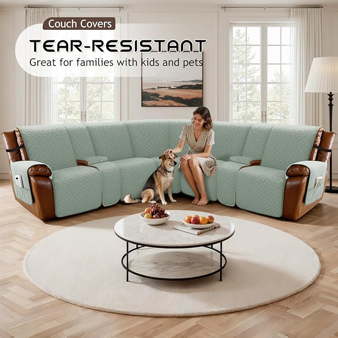 Arfntevss Waterproof Recliner Sectional Couch Covers - Image 7