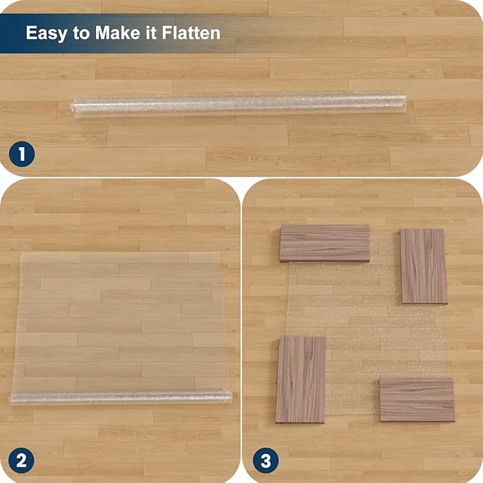 Clear Area Mat for Hard Floors, Pebble Patterned Waterproof Rug Protector for - Image 8