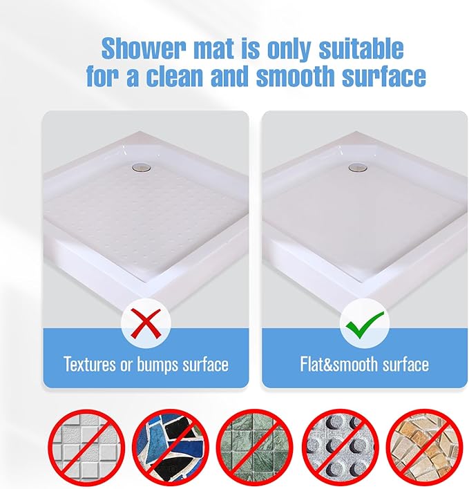 Shower Mat Non-Slip Bath Mat for Tub and Shower Stall, 200+ Suction Cups - Image 9