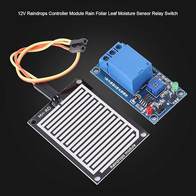 Rain Sensor Relay, 12V Raindrops Controller Module - Image 9