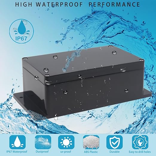 Watertight Junction Box, IP67 Waterproof Project Box Durable ABS Plastic - Image 7