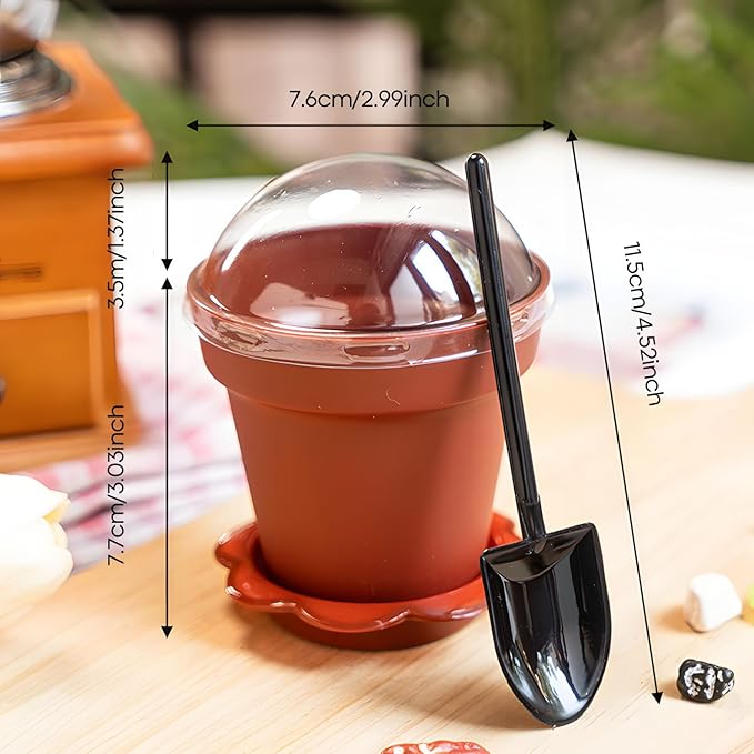 20 Pcs Nursery Pots with Humidity Dome, Cupcake Plant Nursery Pots with Bring A - Image 7