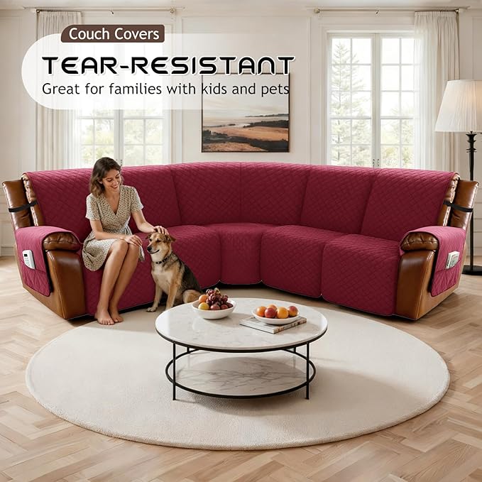 Arfntevss Waterproof Recliner Sectional Couch Covers - Image 7