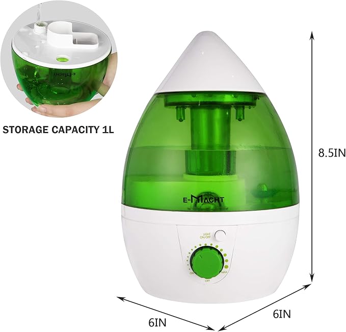 TRY & DO Small Plant Humidifier Indoor Up to 12 Hours 1L Air Humidifier - Image 7