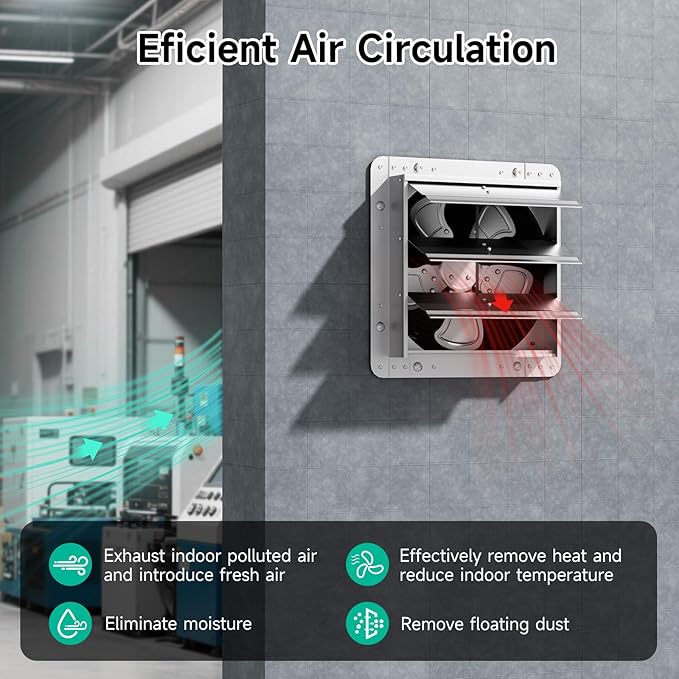 10Inch Shutter Exhaust Fan,Automatic Shutter - Image 7