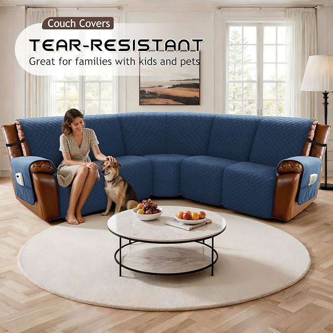 Arfntevss Waterproof Recliner Sectional Couch Covers - Image 7